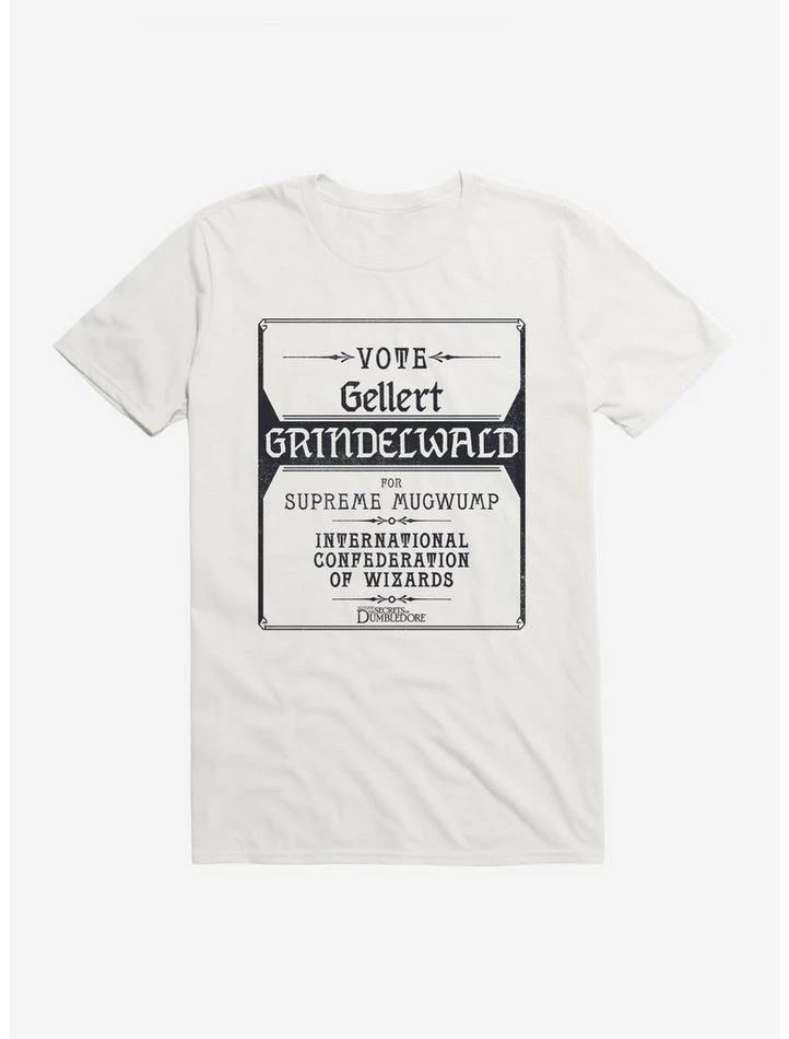 Discount ❤️ Fantastic Beasts: The Secrets Of Dumbledore Vote Gellert Grindelwald T-Shirt 🥰 - Image 4