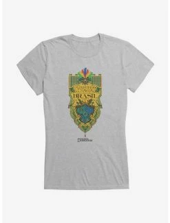 Brand new 🔔 Fantastic Beasts: The Secrets Of Dumbledore Ministerio Da Magia Brasil Crest 👧 Girls T-Shirt 🛒