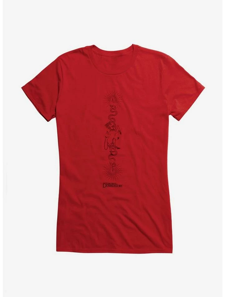 Top 10 ๐ Fantastic Beasts: The Secrets Of Dumbledore Qilin Sketch ๐ง Girls T-Shirt ๐ - Image 6