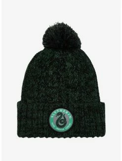 Best Pirce 🤩 Harry Potter Slytherin Marled Pom Beanie 🥰