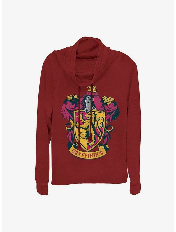 Top 10 🥰 Harry Potter Gryffindor House Crest 👧 Girls Cowl Neck Long Sleeve Top 🥰