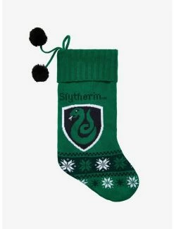 Best Sale ❤️ Harry Potter Slytherin Knit Stocking Hot Topic Exclusive ✨