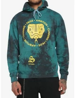 Cheap ❤️ Harry Potter Slytherin House Red Tie-Dye Hoodie ⭐