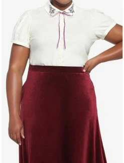 Cheap 😉 Harry Potter Deathly Hallows Floral 👧 Girls Woven Button-Up Plus Size ⌛