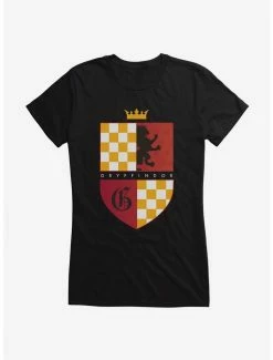Cheapest ✨ Harry Potter Gryffindor 🧥 Coat Of Arms 👧 Girls T-Shirt 🌟