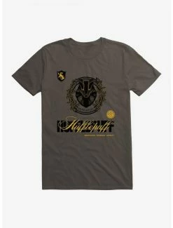 New 🛒 Harry Potter Hufflepuff Seal Motto T-Shirt 👍