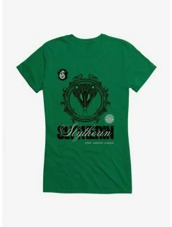 Hot Sale ❤️ Harry Potter Slytherin Seal Motto 👧 Girls T-Shirt 😍