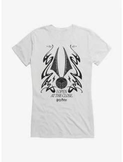 Best reviews of 🎉 Harry Potter Snitch Open At The Close 👧 Girls T-Shirt 🥰