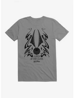 Hot Sale ⌛ Harry Potter Snitch Open At The Close T-Shirt 🛒