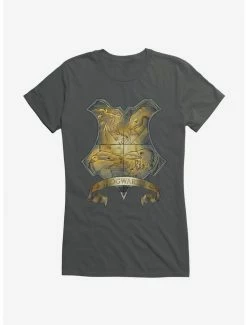Best Pirce 🥰 Harry Potter Hogwarts Crest Illustrated 👧 Girls T-Shirt ✔️