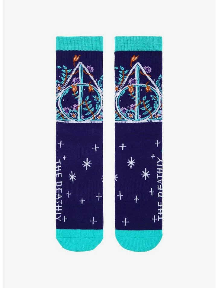 Buy ๐ Harry Potter Deathly Hallows Floral Crew ๐งฆ Socks โ๏ธ