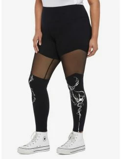 Best Sale ❤️ Harry Potter Patronus Spell Mesh Leggings Plus Size 🔥