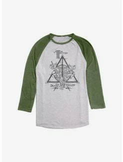 Brand new 🛒 Harry Potter The Deathly Hallows Raglan 👏