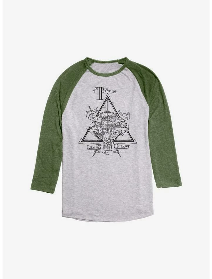 Brand new ๐ Harry Potter The Deathly Hallows Raglan ๐