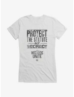New 🔔 Harry Potter: Wizards Unite Statute Of Secrecy 👧 Girls T-Shirt 🔔