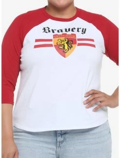 Top 10 👍 Harry Potter Gryffindor Varsity 👧 Girls Raglan Crop T-Shirt Plus Size 🧨