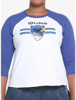 Buy 😉 Harry Potter Ravenclaw Varsity 👧 Girls Crop Raglan T-Shirt Plus Size 🎉