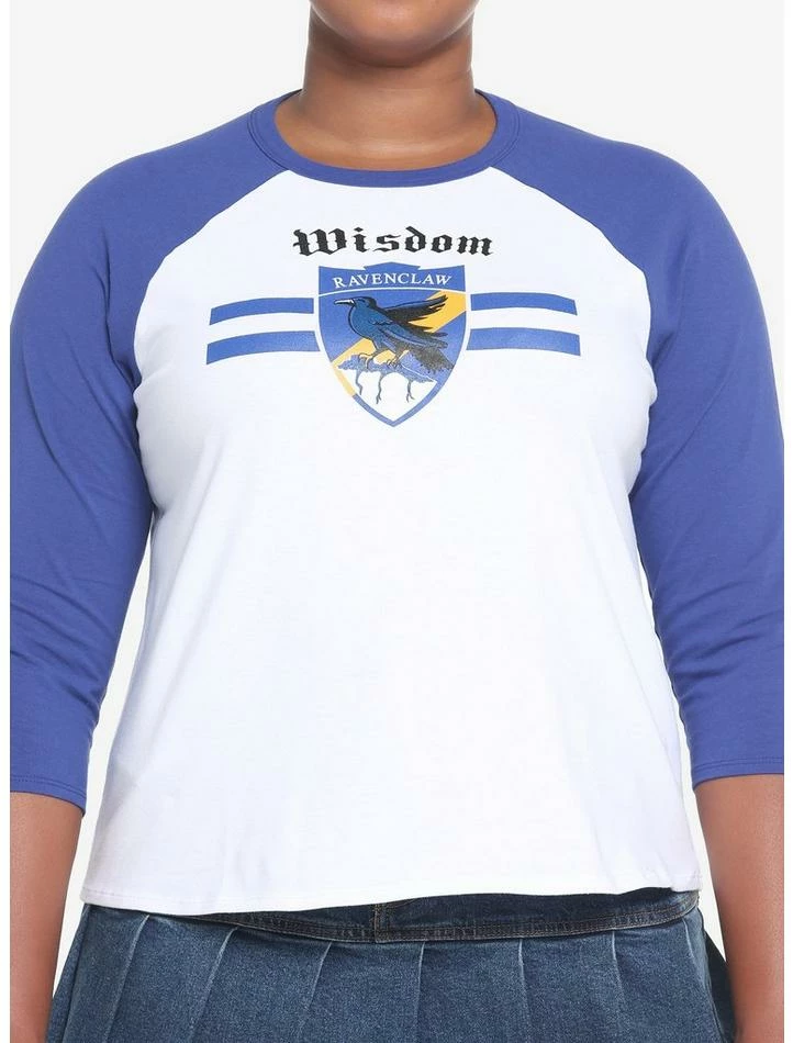 Buy 😉 Harry Potter Ravenclaw Varsity 👧 Girls Crop Raglan T-Shirt Plus Size 🎉