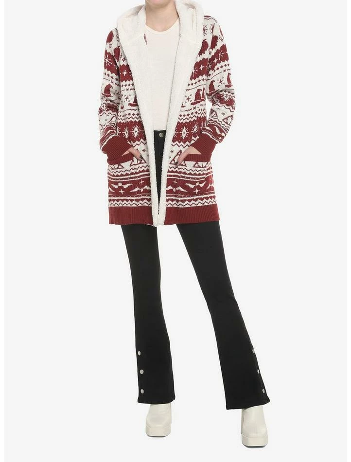 Top 10 π Harry Potter Fair Isle Sherpa π§ Girls Open Cardigan Sweater 𧨠- Image 2