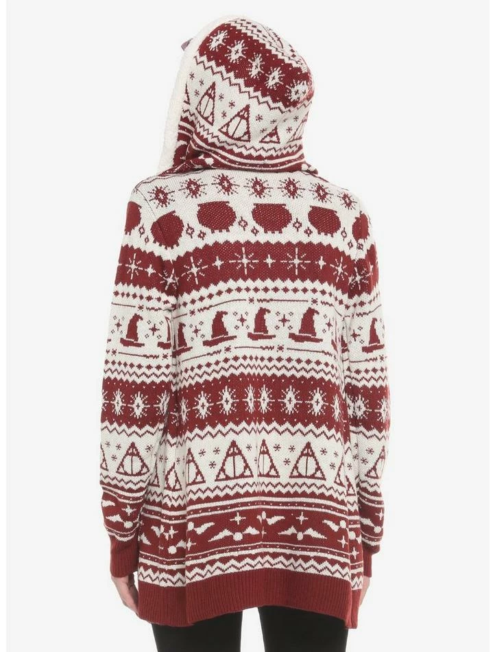 Top 10 π Harry Potter Fair Isle Sherpa π§ Girls Open Cardigan Sweater 𧨠- Image 3