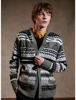 Budget 😀 Harry Potter Neville Fair Isle Hooded Cardigan 😉