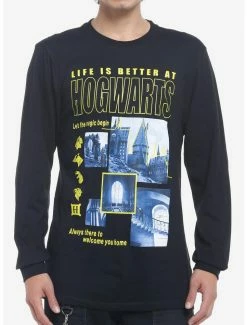 Hot Sale ⌛ Harry Potter Hogwarts Long-Sleeve T-Shirt ✨