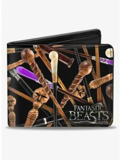 Cheapest ๐ Fantastic Beasts Wands ScatteBifold Wallet โค๏ธ