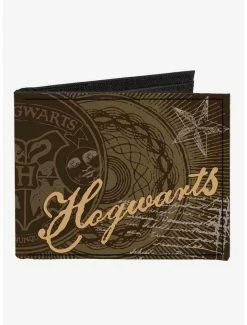 Top 10 👍 Harry Potter Hogwarts Symbols Collage House Badges Canvas Bifold Wallet 😉