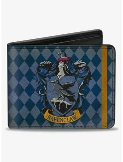 Budget ๐ Harry Potter Ravenclaw Crest Diamonds Weathered Bifold Wallet ๐