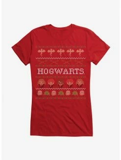 Buy 🛒 Harry Potter Hogwarts Ugly 🔔 Christmas Pattern 👧 Girls T-Shirt ✔️