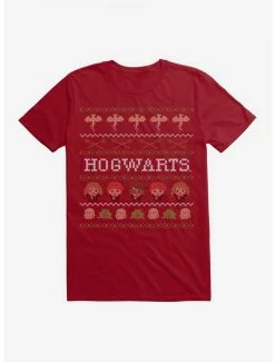 Deals 💯 Harry Potter Hogwarts Ugly 🎄 Christmas Pattern T-Shirt 🤩