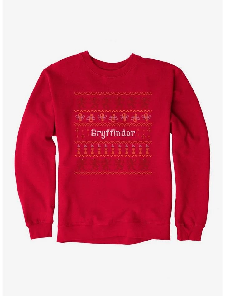 Discount ๐ Harry Potter Gryffindor Ugly ๐ Christmas Pattern Sweatshirt ๐ฏ - Image 2
