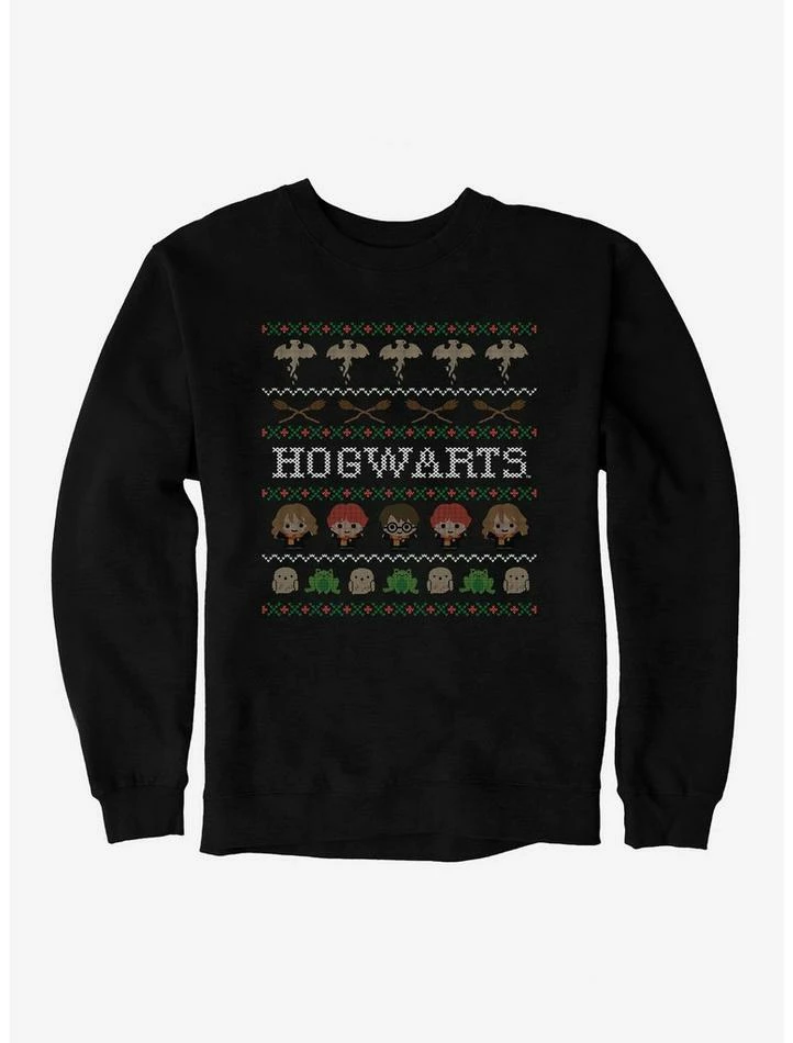 Best Sale ๐ Harry Potter Hogwarts Ugly โ Christmas Pattern Sweatshirt ๐คฉ - Image 3